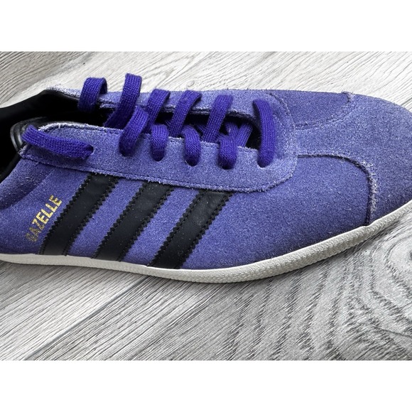 Adidas Originals Gazelle Shoes Mens Size 9.5 Purple Black Suede Sneakers BZ0034 - Picture 13 of 14